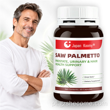 Shecome Saw Palmetto Capsules Suporte para cabelo urinário de próstata